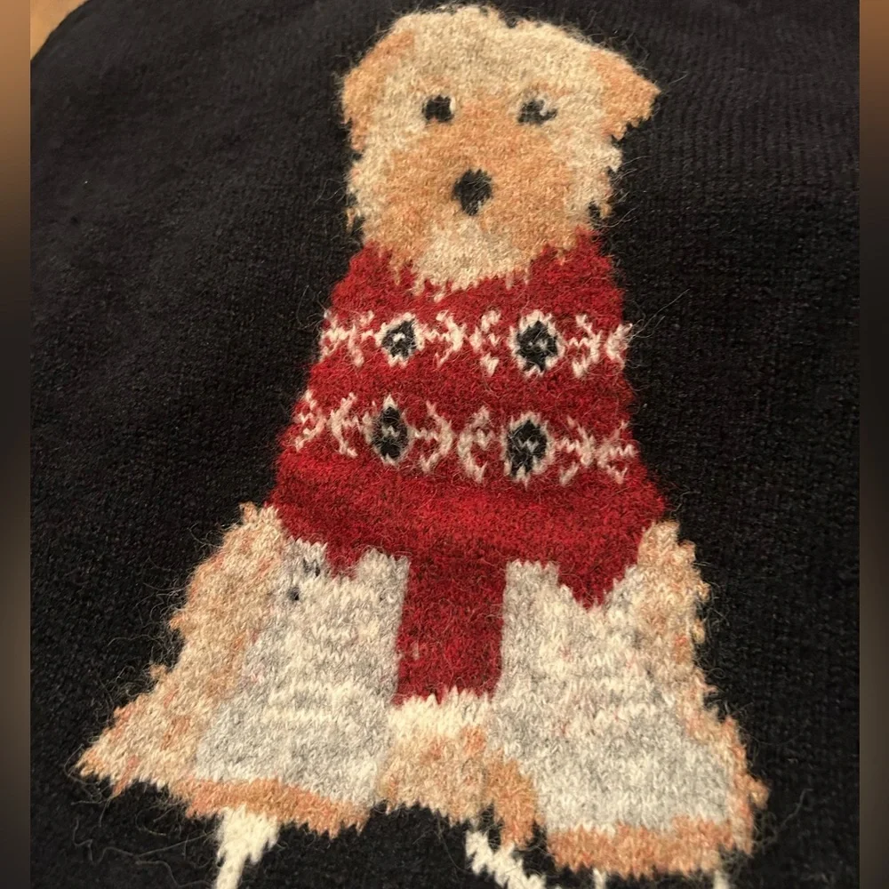 NWT Wild Fable Crewneck Pullover Heritage Novelty Sweater -Navy Blue Dogs - Picture 8 of 9